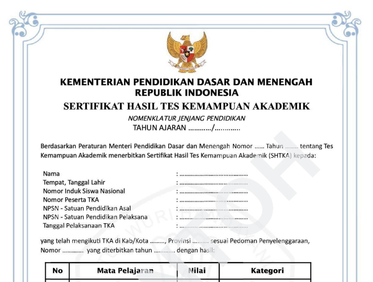 TKA Jadi Syarat Seleksi Jalur Prestasi Masuk SMP hingga Perguruan Tinggi
